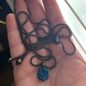 SOLD Kendra Scott Blue Drusy Teo necklace